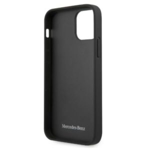 Mercedes MEHCP12LPSQBK Apple iPhone 12 Pro Max 6,7" juodos spalvos kietas dėklas Leather Stars Pattern - Image 7