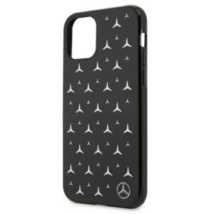 Mercedes MEHCN61ESPBK iPhone 11 6,1"/ Xr juodos spalvos kietas dėklas Silver Stars Pattern - Image 3
