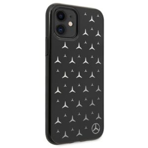 Mercedes MEHCN61ESPBK iPhone 11 6,1"/ Xr juodos spalvos kietas dėklas Silver Stars Pattern - Image 5