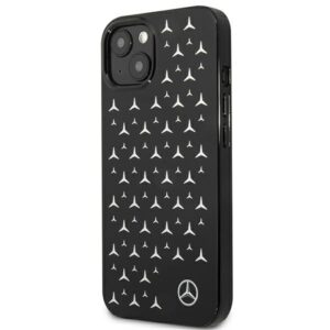 Mercedes MEHCP13SESPBK Apple iPhone 13 mini 5,4" juodos spalvos kietas dėklas Silver Stars Pattern - Image 2