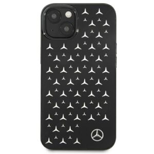 Mercedes MEHCP13SESPBK Apple iPhone 13 mini 5,4" juodos spalvos kietas dėklas Silver Stars Pattern - Image 3
