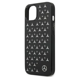 Mercedes MEHCP13SESPBK Apple iPhone 13 mini 5,4" juodos spalvos kietas dėklas Silver Stars Pattern - Image 6