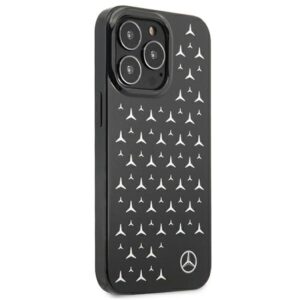 Mercedes MEHCP13LESPBK Apple iPhone 13 Pro / 13 6,1" juodos spalvos kietas dėklas Silver Stars Pattern - Image 4