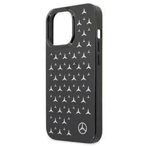 Mercedes MEHCP13LESPBK Apple iPhone 13 Pro / 13 6,1" juodos spalvos kietas dėklas Silver Stars Pattern - Image 6