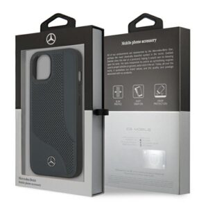 Mercedes MEHCP13SCDONA Apple iPhone 13 mini 5,4" navy kietas dėklas Leather Perforated Area - Image 8