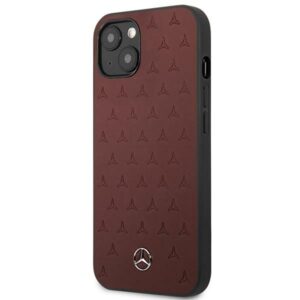 Mercedes MEHCP13SPSQRE Apple iPhone 13 mini 5,4" red kietas dėklas Leather Stars Pattern - Image 2