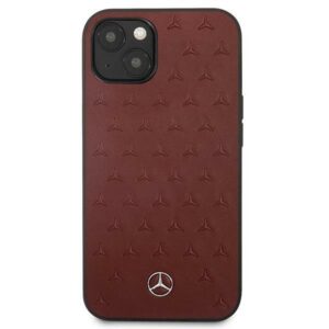 Mercedes MEHCP13SPSQRE Apple iPhone 13 mini 5,4" red kietas dėklas Leather Stars Pattern - Image 3