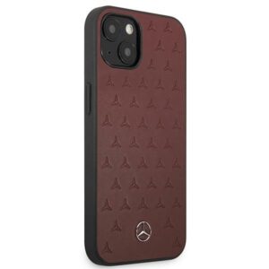 Mercedes MEHCP13SPSQRE Apple iPhone 13 mini 5,4" red kietas dėklas Leather Stars Pattern - Image 4