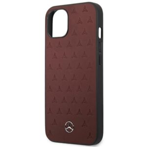 Mercedes MEHCP13SPSQRE Apple iPhone 13 mini 5,4" red kietas dėklas Leather Stars Pattern - Image 6