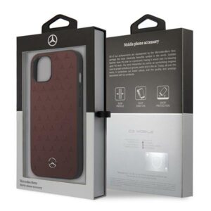 Mercedes MEHCP13SPSQRE Apple iPhone 13 mini 5,4" red kietas dėklas Leather Stars Pattern - Image 8