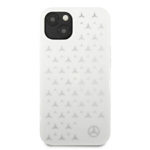 Mercedes MEHCP13SESPWH Apple iPhone 13 mini 5,4" baltos spalvos kietas dėklas Silver Stars Pattern - Image 3