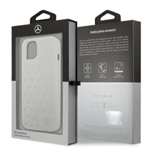 Mercedes MEHCP13SESPWH Apple iPhone 13 mini 5,4" baltos spalvos kietas dėklas Silver Stars Pattern - Image 8