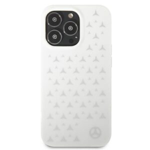 Mercedes MEHCP13XESPWH Apple iPhone 13 Pro Max 6,7" baltos spalvos kietas dėklas Silver Stars Pattern - Image 3