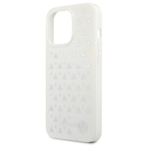 Mercedes MEHCP13XESPWH Apple iPhone 13 Pro Max 6,7" baltos spalvos kietas dėklas Silver Stars Pattern - Image 6