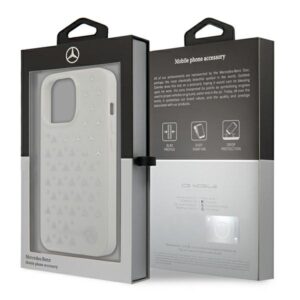 Mercedes MEHCP13XESPWH Apple iPhone 13 Pro Max 6,7" baltos spalvos kietas dėklas Silver Stars Pattern - Image 8