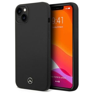 Mercedes MEHCP14MSILBK Apple iPhone 14 Plus / 15 Plus 6.7" juodos spalvos kietas dėklas Silicone Line - Image 1