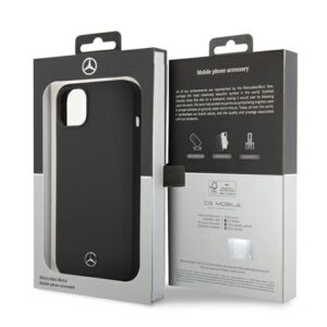 Mercedes MEHCP14MSILBK Apple iPhone 14 Plus / 15 Plus 6.7" juodos spalvos kietas dėklas Silicone Line - Image 5