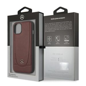 Mercedes MEHCP14MARMRE Apple iPhone 14 Plus / 15 Plus 6.7" Red kietas dėklas Leather Urban Bengale - Image 8