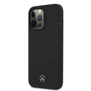 Mercedes MEHMP13LSILBK Apple iPhone 13 Pro / 13 6.1" juodos spalvos kietas dėklas Silicone MagSafe - Image 2