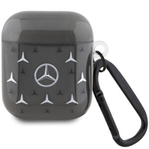 Mercedes MEA28DPMGS AirPods 1/2 Dėklas juodos spalvos Large Star Pattern - Image 1