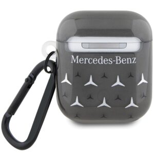 Mercedes MEA28DPMGS AirPods 1/2 Dėklas juodos spalvos Large Star Pattern - Image 2
