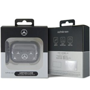 Mercedes MEAP28DPMGS AirPods Pro 2 (2022/2023) Dėklas juodos spalvos Large Star Pattern - Image 4