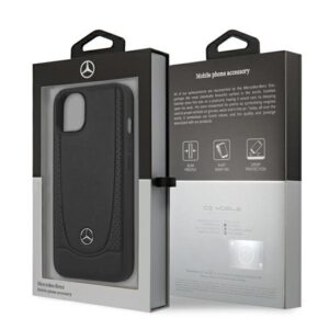 Mercedes MEHCP15MARMBK Apple iPhone 15 Plus / 14 Plus 6.7" juodos spalvos kietas dėklas Leather Urban - Image 8