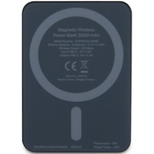Mercedes Powerbank MEPB3KMESTK 5W 3000mAh juodos spalvos MagSafe - Image 3