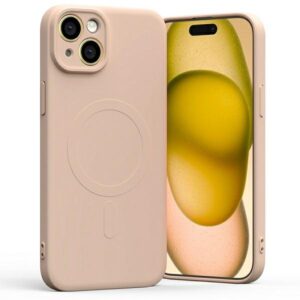 Mercury MagSafe Semi-Silicone Apple iPhone 15 Plus 6,7" rožinės spalvos sand
