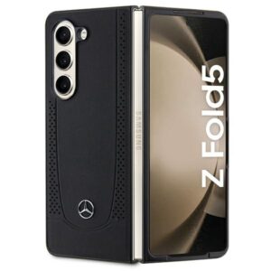 Mercedes MEHCZFD5ARMBK Z Fold 5 F946 juodos spalvos kietas dėklas Leather Urban - Image 1