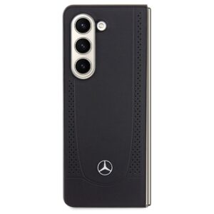 Mercedes MEHCZFD5ARMBK Z Fold 5 F946 juodos spalvos kietas dėklas Leather Urban - Image 2