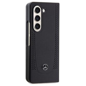 Mercedes MEHCZFD5ARMBK Z Fold 5 F946 juodos spalvos kietas dėklas Leather Urban - Image 5