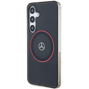 Mercedes MEHMS24S23HUORK S24 S921 juodos spalvos kietas dėklas Double Layer with Red MagSafe - Image 2