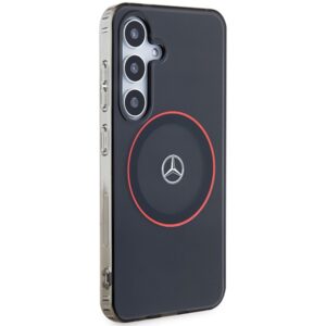 Mercedes MEHMS24S23HUORK S24 S921 juodos spalvos kietas dėklas Double Layer with Red MagSafe - Image 4