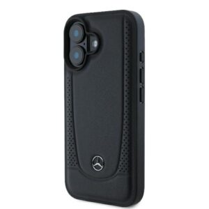 Mercedes MEHCP16MARMBK Apple iPhone 16 Plus 6.7" czarny/juodos spalvos kietas dėklas Leather Urban - Image 2