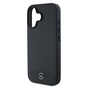 Mercedes MEHMP16S23RBARK Apple iPhone 16 6.1" czarny/juodos spalvos kietas dėklas Textured And Plain Leather MagSafe - Image 6