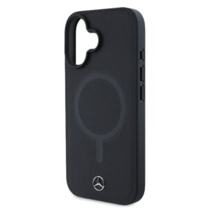 Mercedes MEHMP16S23RCMK Apple iPhone 16 6.1" czarny/juodos spalvos kietas dėklas Plain Smooth Leather MagSafe - Image 6