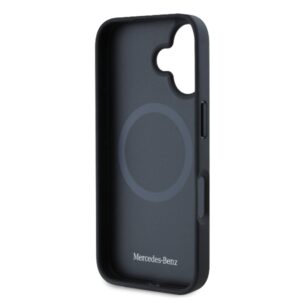 Mercedes MEHMP16S23RCMK Apple iPhone 16 6.1" czarny/juodos spalvos kietas dėklas Plain Smooth Leather MagSafe - Image 7