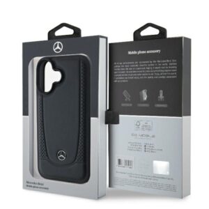 Mercedes MEHCP16SARMBK Apple iPhone 16 6.1" czarny/juodos spalvos kietas dėklas Leather Urban - Image 8