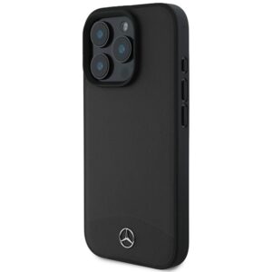 Mercedes MEHMP16X23RBARK Apple iPhone 16 Pro Max 6.9" juodos spalvos kietas dėklas Textured And Plain Leather MagS - Image 2