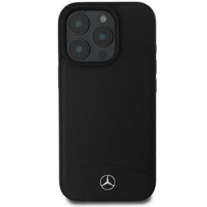 Mercedes MEHMP16X23RBARK Apple iPhone 16 Pro Max 6.9" juodos spalvos kietas dėklas Textured And Plain Leather MagS - Image 3