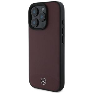 Mercedes MEHMP16X23RBARR Apple iPhone16 Pro Max 6.9" czerwony/red kietas dėklas Textured And Plain Leather MagS - Image 2