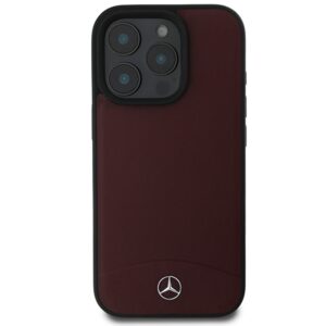 Mercedes MEHMP16X23RBARR Apple iPhone16 Pro Max 6.9" czerwony/red kietas dėklas Textured And Plain Leather MagS - Image 3
