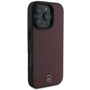 Mercedes MEHMP16X23RBARR Apple iPhone16 Pro Max 6.9" czerwony/red kietas dėklas Textured And Plain Leather MagS - Image 4