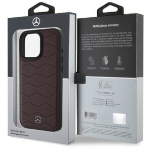 Mercedes MEHCP16X23RWRSR Apple iPhone 16 Pro Max 6.9" red kietas dėklas MB Waves Leather - Image 8