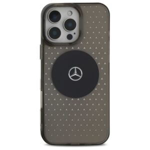 Mercedes MEHMP16L23HCPK Apple iPhone 16 Pro 6.3" juodos spalvos kietas dėklas MB Dėklas Star Pattern MagSafe - Image 3