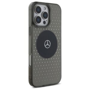Mercedes MEHMP16L23HCPK Apple iPhone 16 Pro 6.3" juodos spalvos kietas dėklas MB Dėklas Star Pattern MagSafe - Image 4