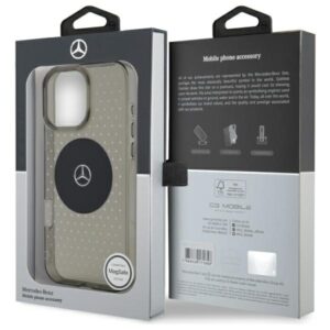 Mercedes MEHMP16L23HCPK Apple iPhone 16 Pro 6.3" juodos spalvos kietas dėklas MB Dėklas Star Pattern MagSafe - Image 8