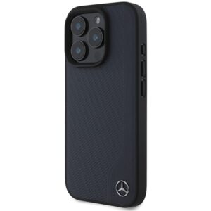 Mercedes MEHMP16X23RBGVV Apple iPhone16 Pro Max 6.9" navy kietas dėklas MB Wood Imitation Leather MagSafe - Image 2