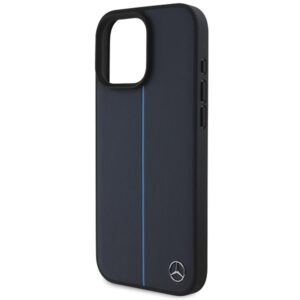 Mercedes MEHMP16X23RURBV Apple iPhone 16 Pro Max 6.9" navy kietas dėklas MB Blue Line Leather MagSafe - Image 6
